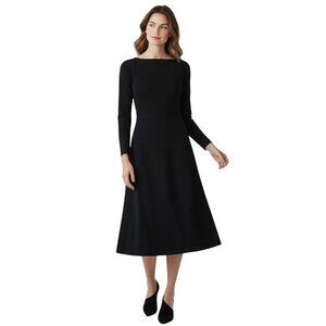 HOBBS Black Rebecca Knit Midi Dress NWT - Size 12